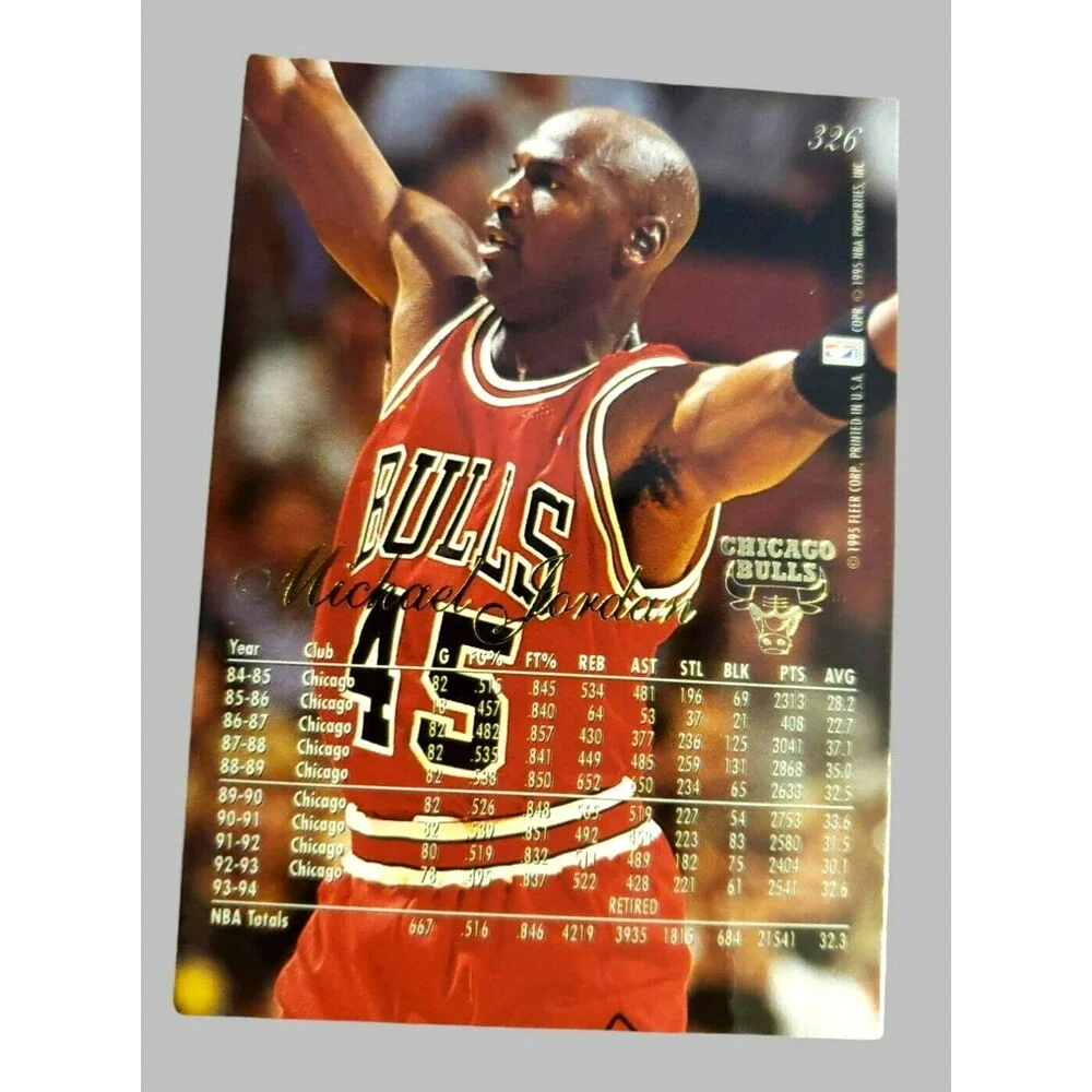 1994-95 Flair MICHAEL JORDAN NBA Basketball Trading Card 326 Chicago Bulls H.O.F